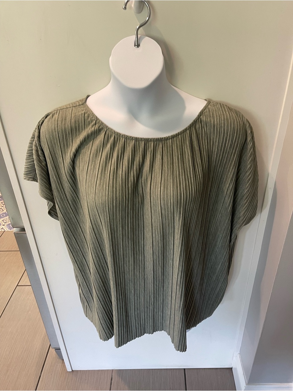 Pure Jill Seafoam Pleated Blouse